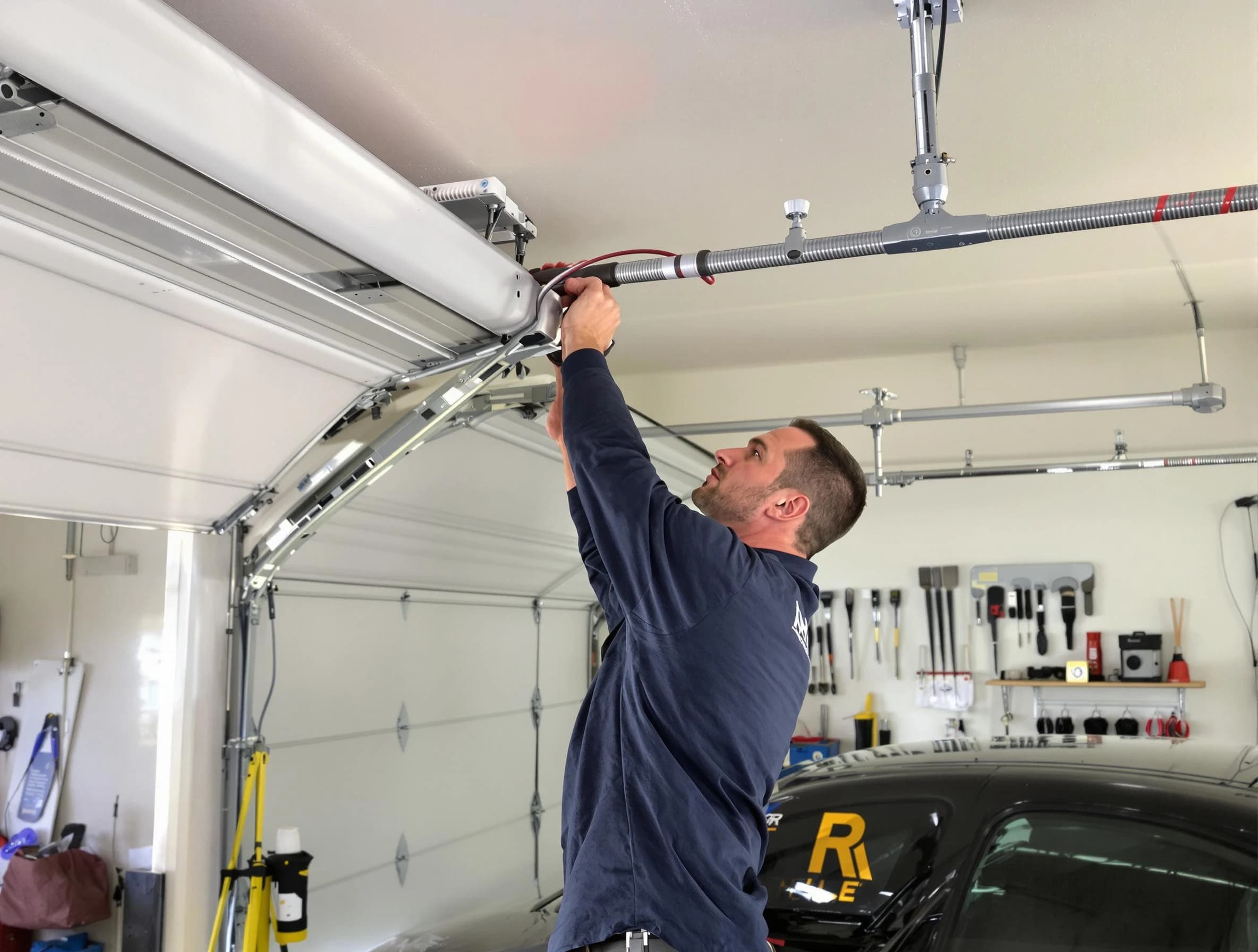 Snellville Garage Door Repair technician performing garage door cable repair in Snellville