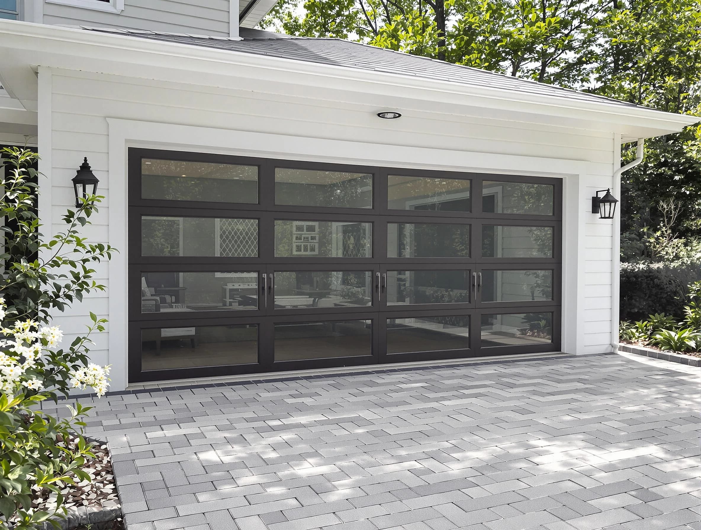 Snellville Garage Door Repair design specialist presenting custom garage door options to Snellville homeowner