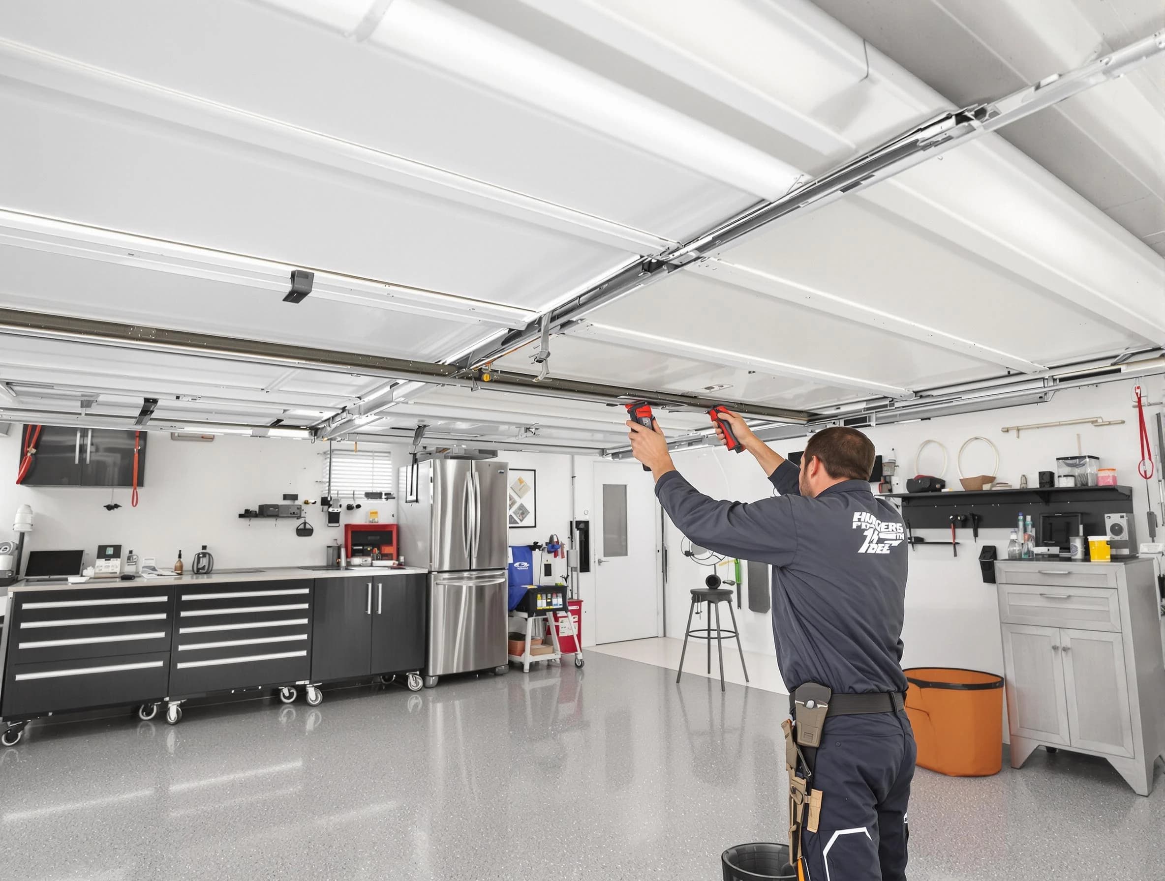 Overhead garage door repair service by Snellville Garage Door Repair in Snellville