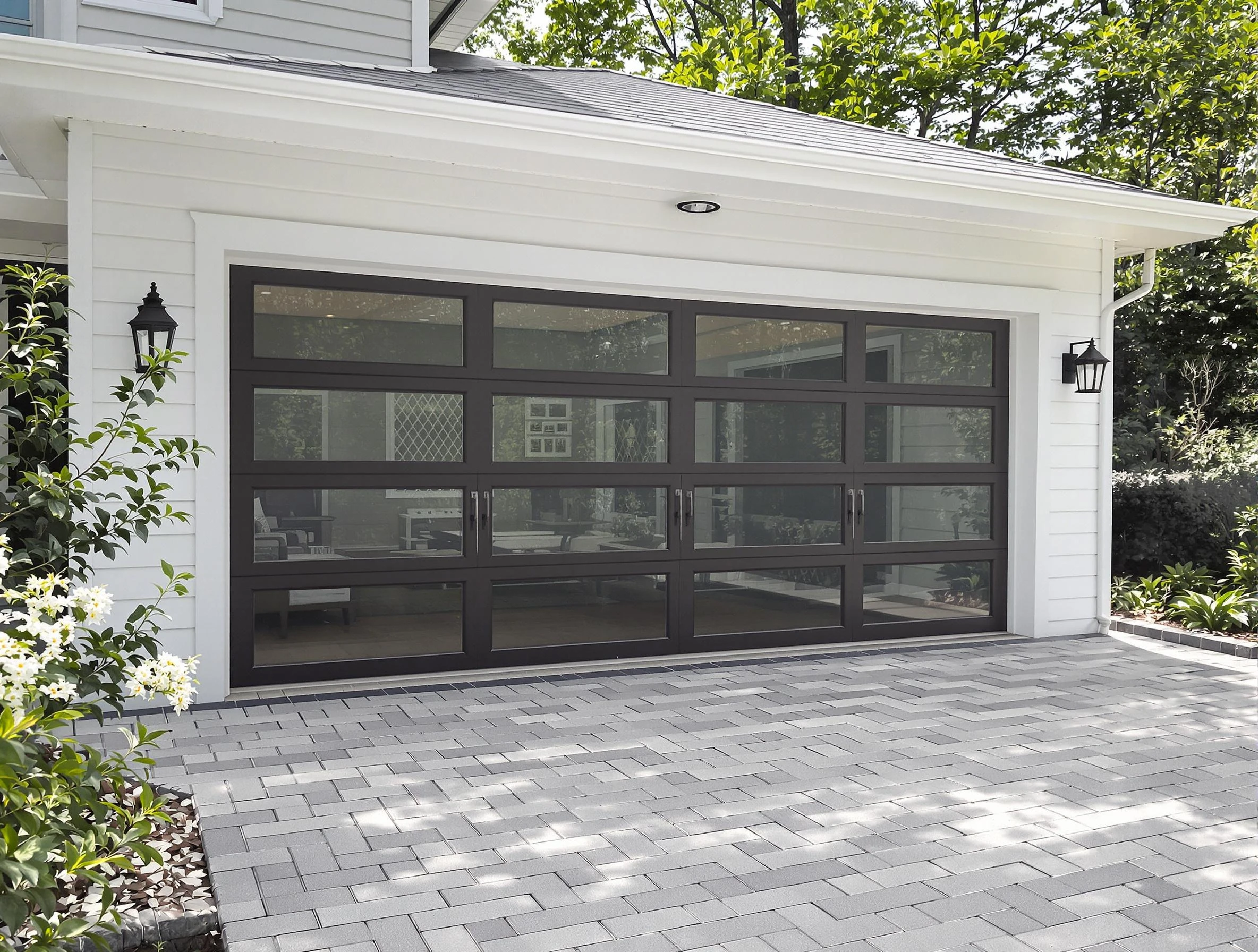 Snellville Garage Door Repair design specialist presenting custom garage door options to Snellville homeowner