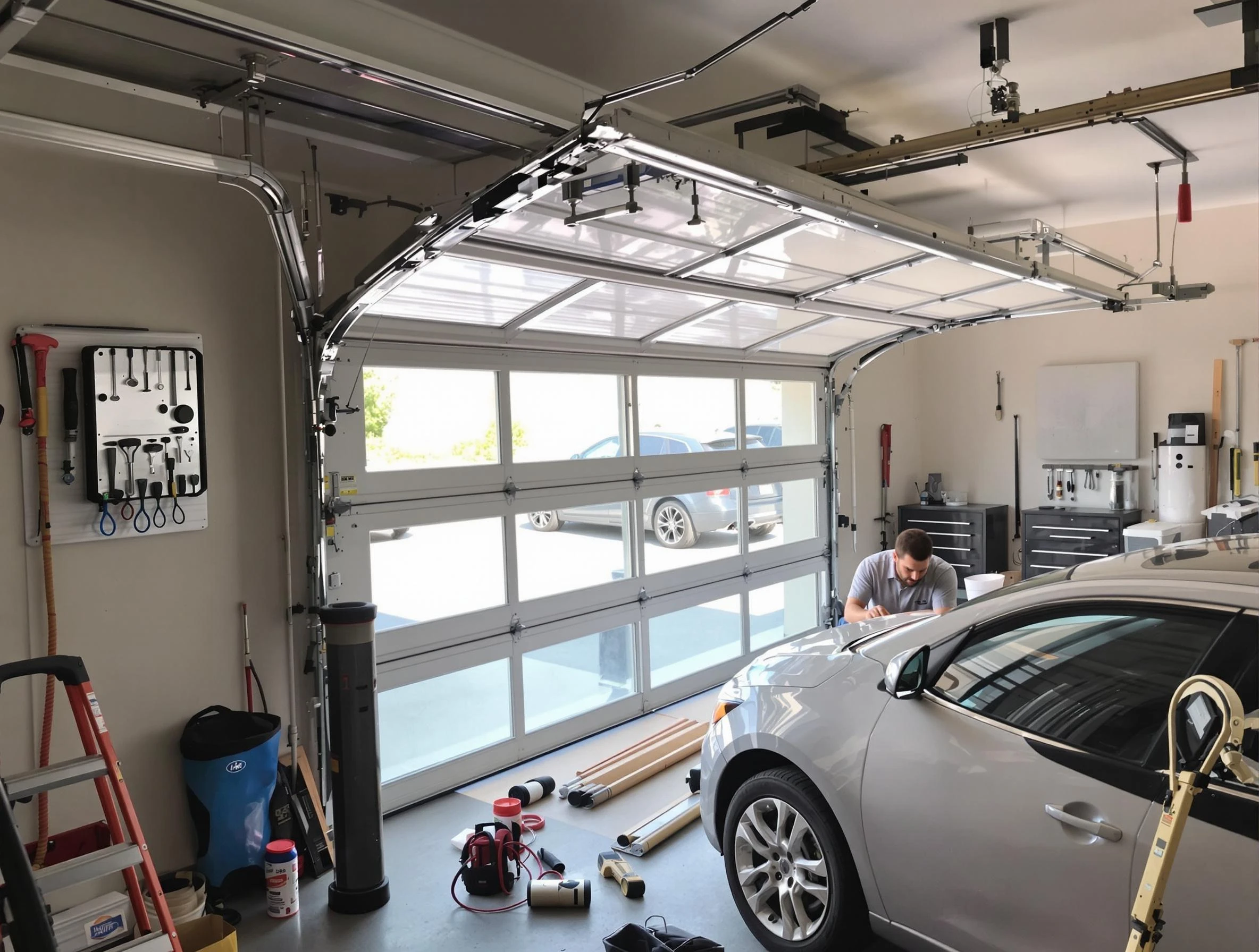 Garage door noise reduction service by Snellville Garage Door Repair in Snellville