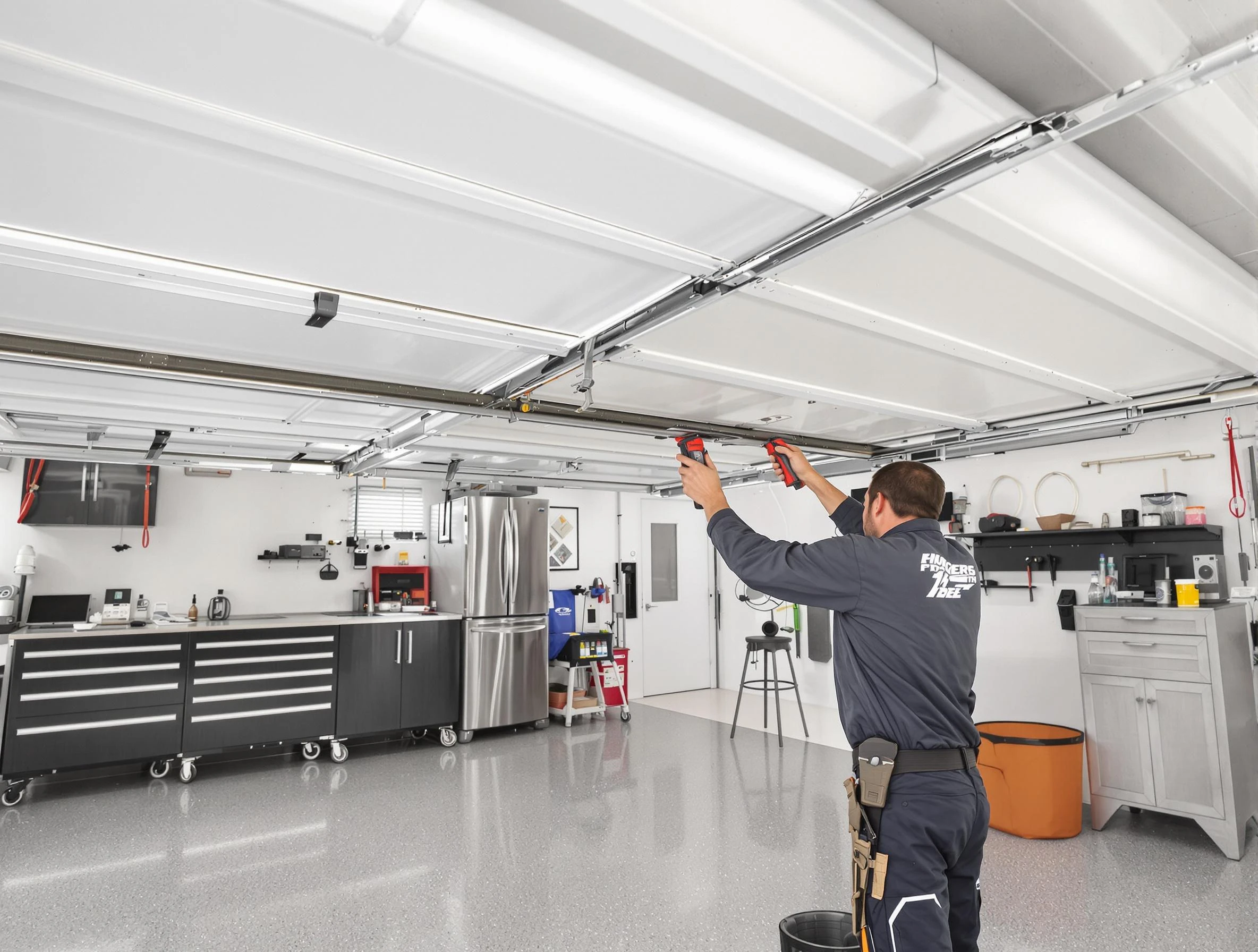 Overhead garage door repair service by Snellville Garage Door Repair in Snellville