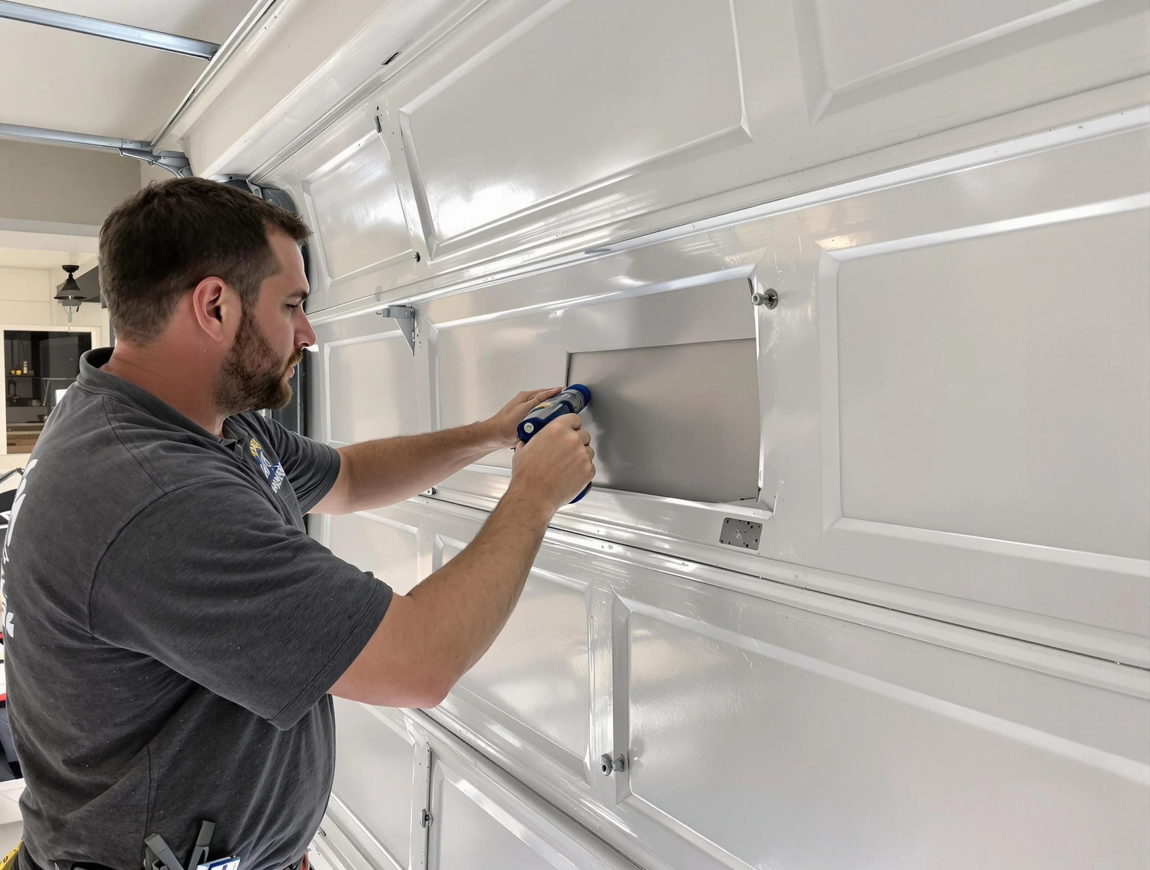 Garage door panel repair by Snellville Garage Door Repair in Snellville